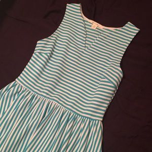 Fit and flare striped dress
